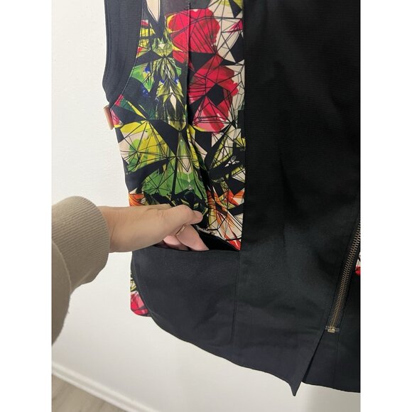 Greedilous Colorful Abstract Artsy Full Zip Vest Size 38 Unisex - Picture 6 of 14
